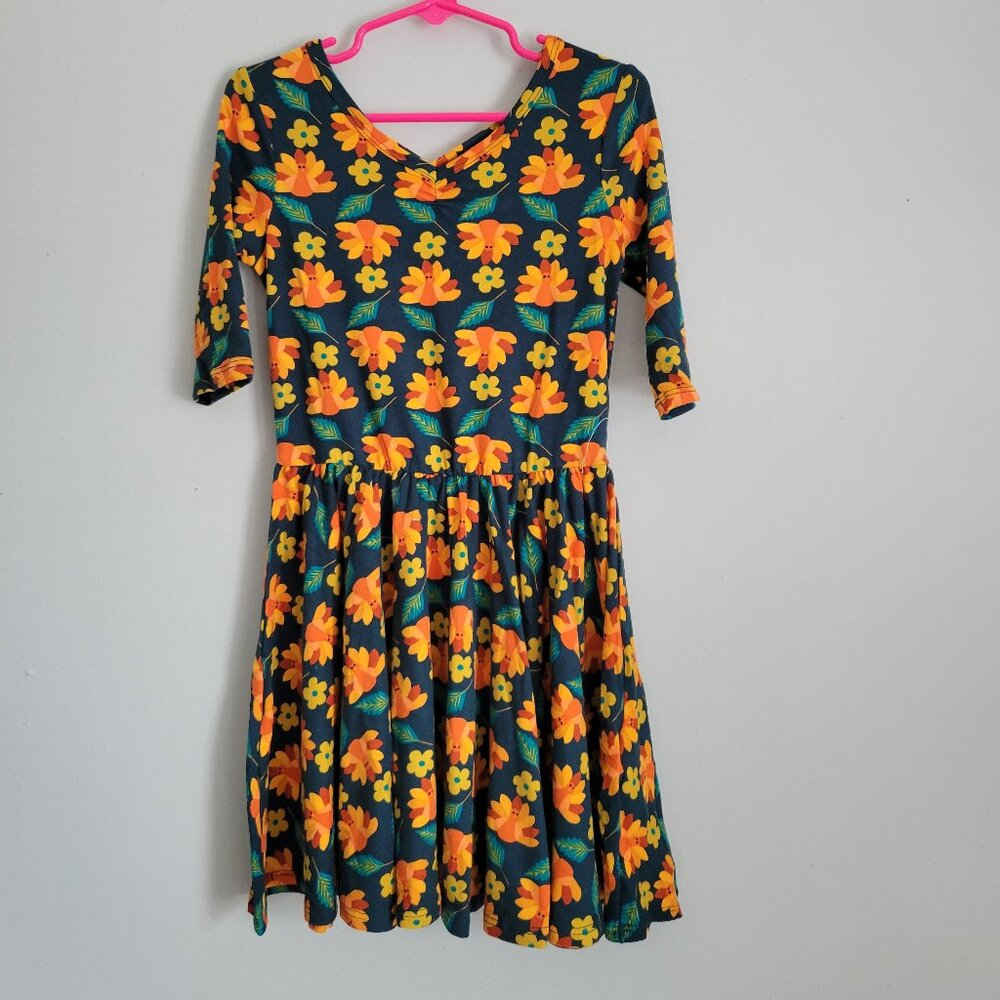 Dot Dot Smile Dress Girl's 2T Toddler Green Turkey Twirl Ballerina NWT